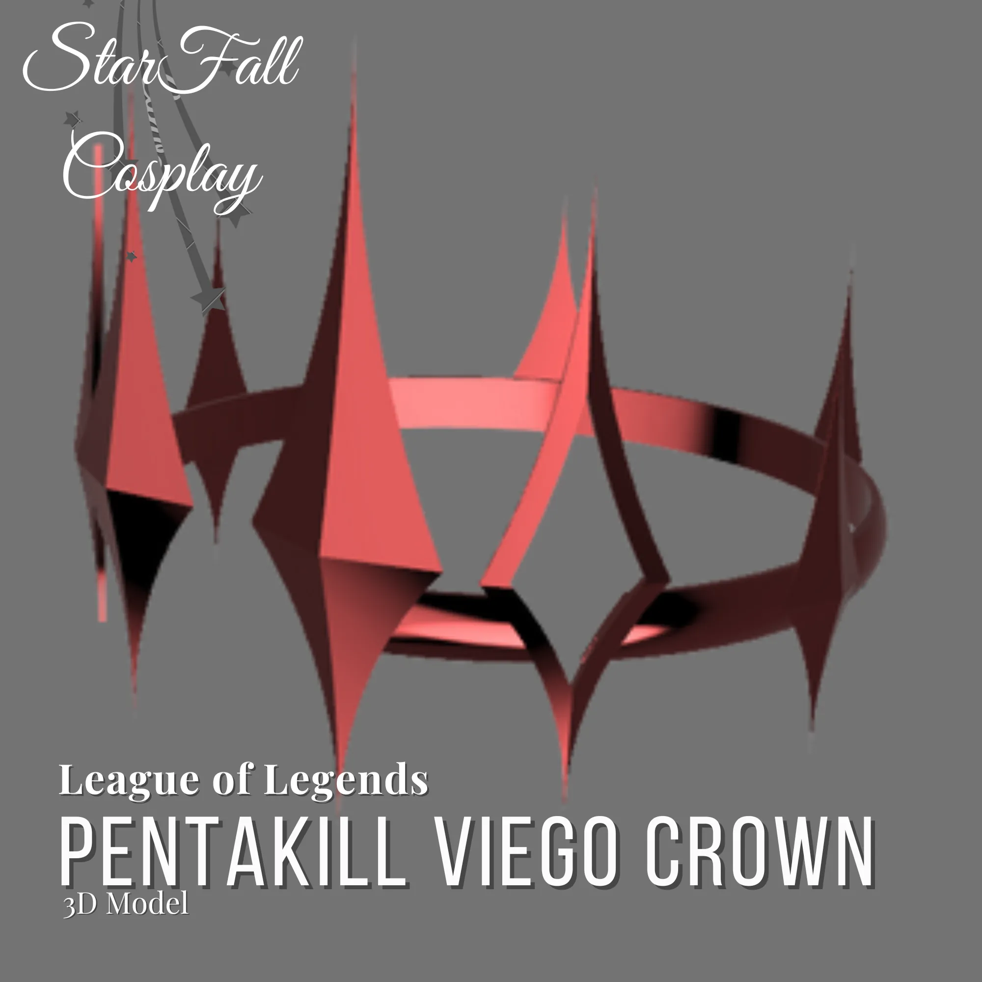 Pentakill Viego Crown League of Legends | 3D models download | Creality ...