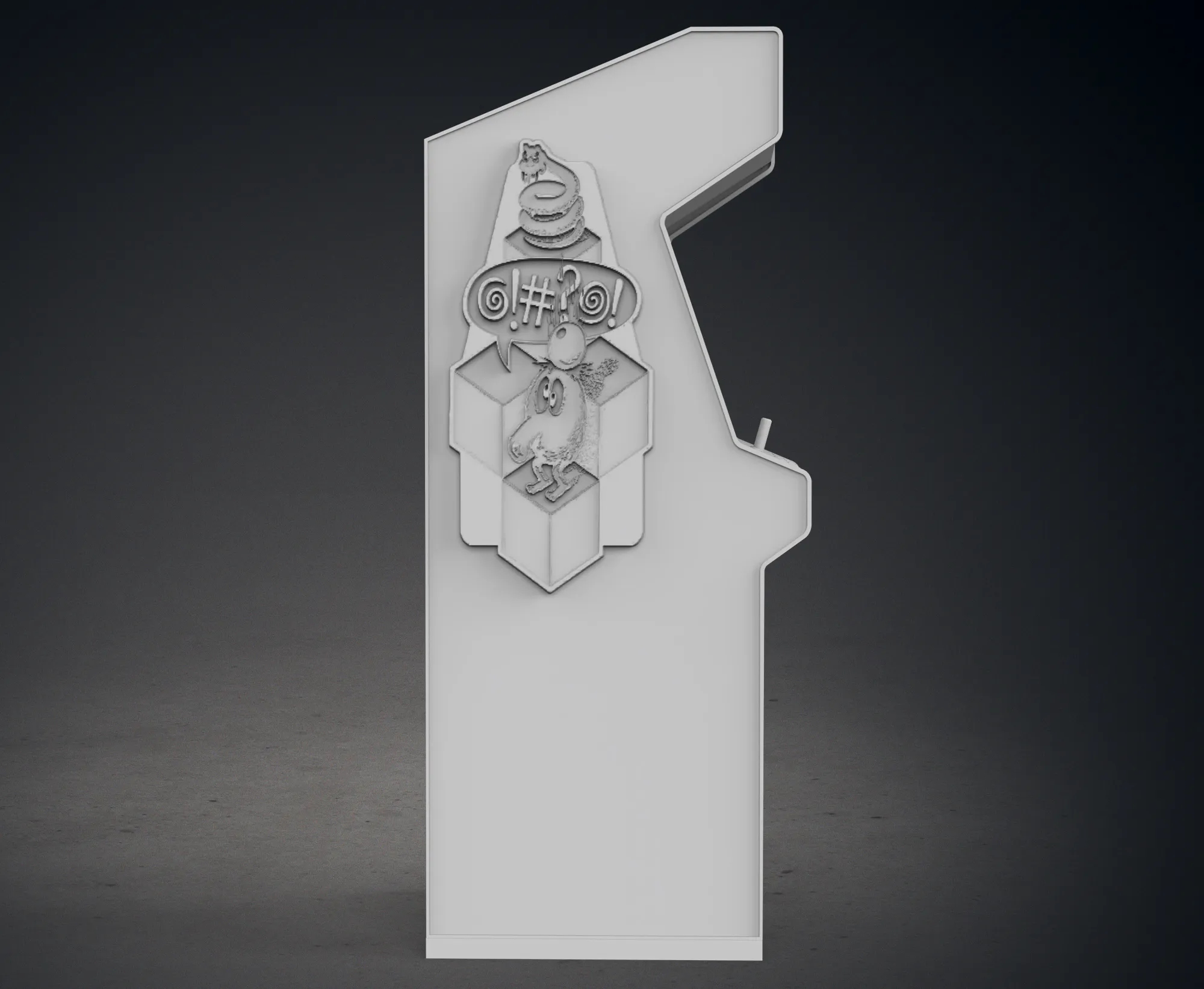 Q-bert Arcade Cabinet with Lithophane