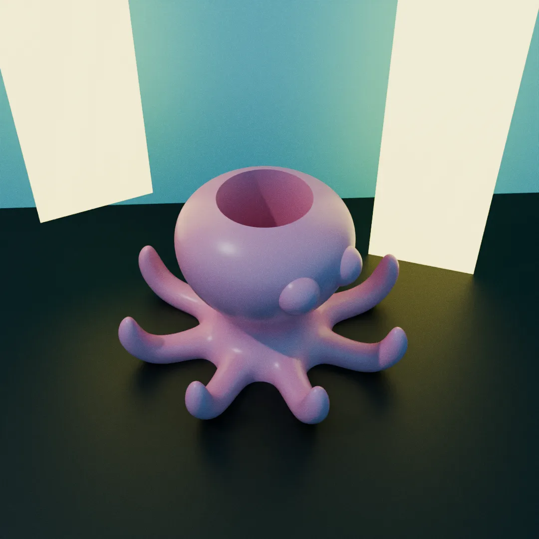 Octopus pencil holder
