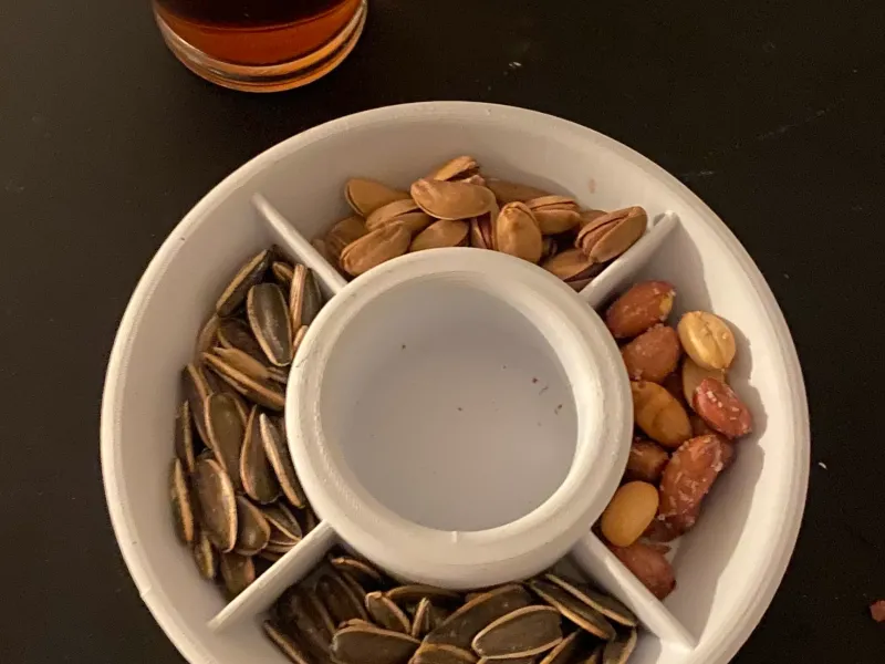 Getrennte Snackschale