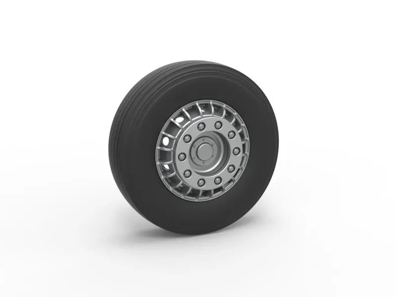 Front wheel of racing semi truck Version 1 Scale 1:25