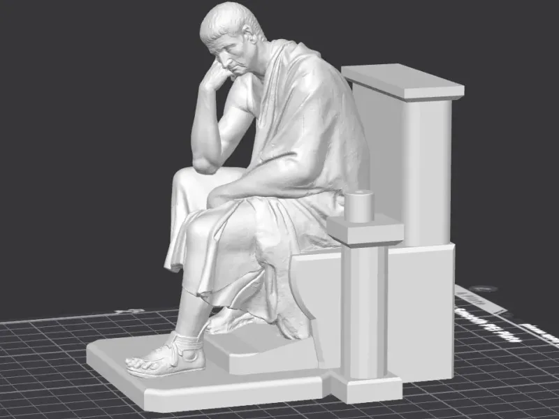 Philosoph auf einer antiken Toilette - Kupos aus Dupos