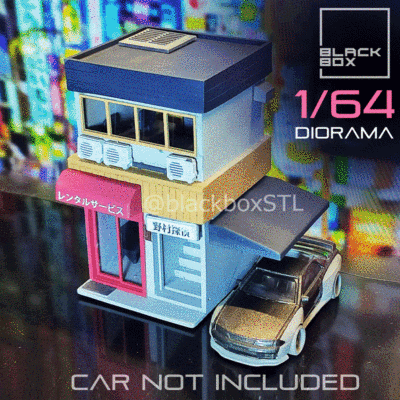 DIORAMA 1-64TH SCALE - COMMERCIAL BUILDING 01 3d model