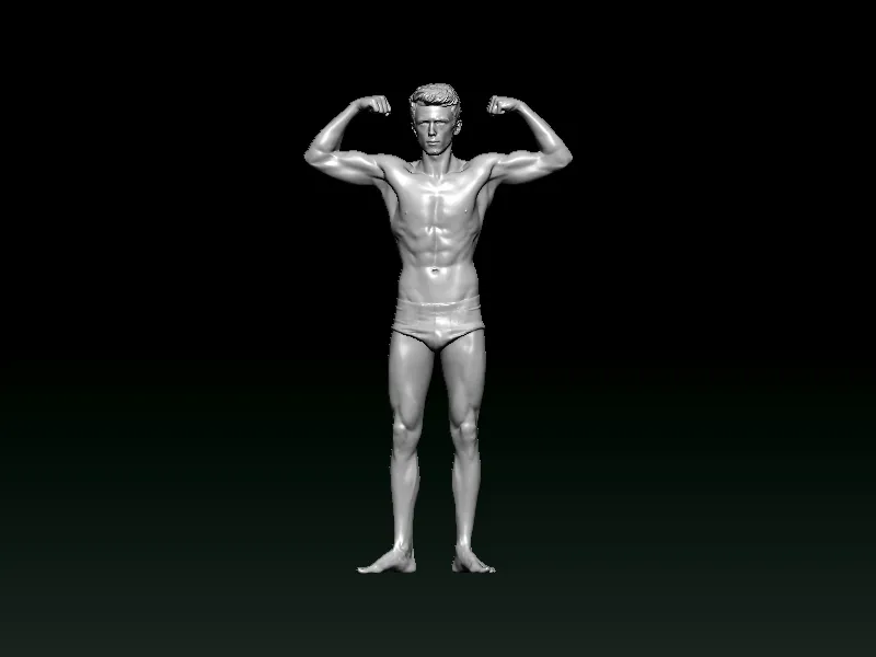 Board Games & Card Games STL Download - Muscular guy - statue - 3D ...