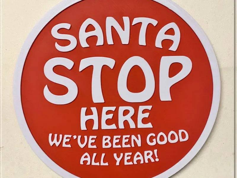 Santa Stop Sign