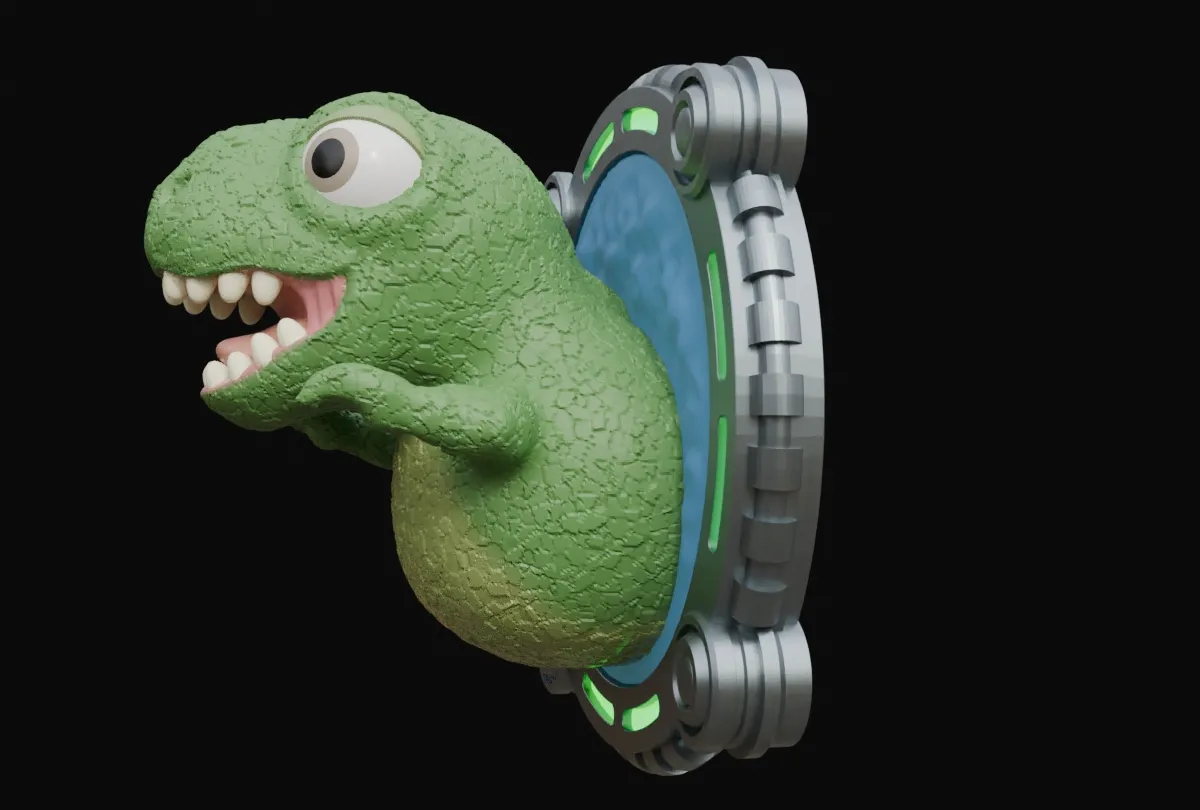 Chibi T-Rex (Tyrannosaurus Rex) Portal Fridge Magnet