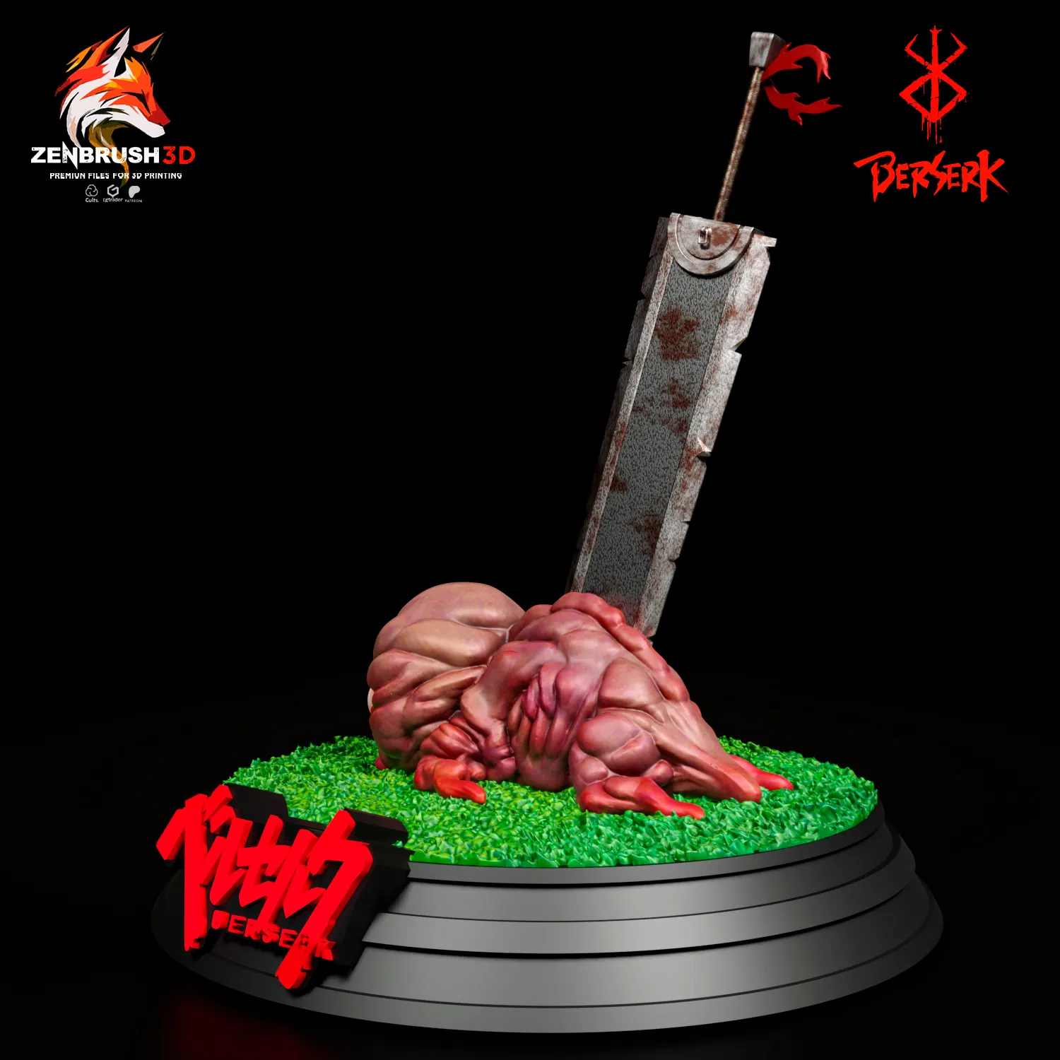 Berserk - Diorama And keychain 3D Printing
