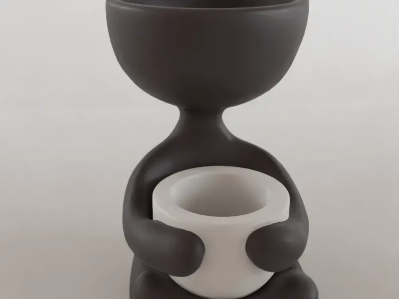 Minimalist Human Pot – 3D STL for Planter, Urn Decor