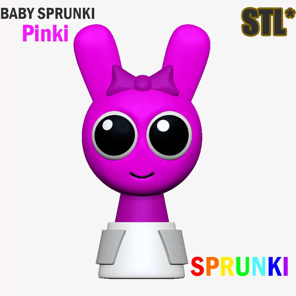 STL Sprunki Incredibox Baby Pinki Sprunki STL 3D Character