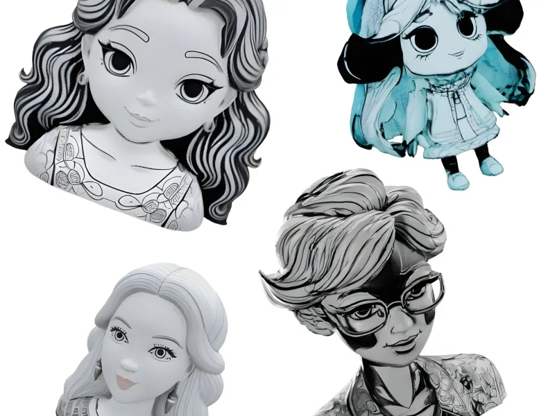 Anime Character Busts Collection - Decorative Series