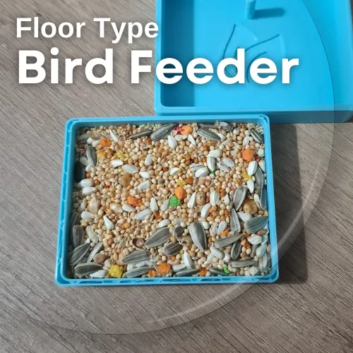 Floor type ergonomic bird feeder