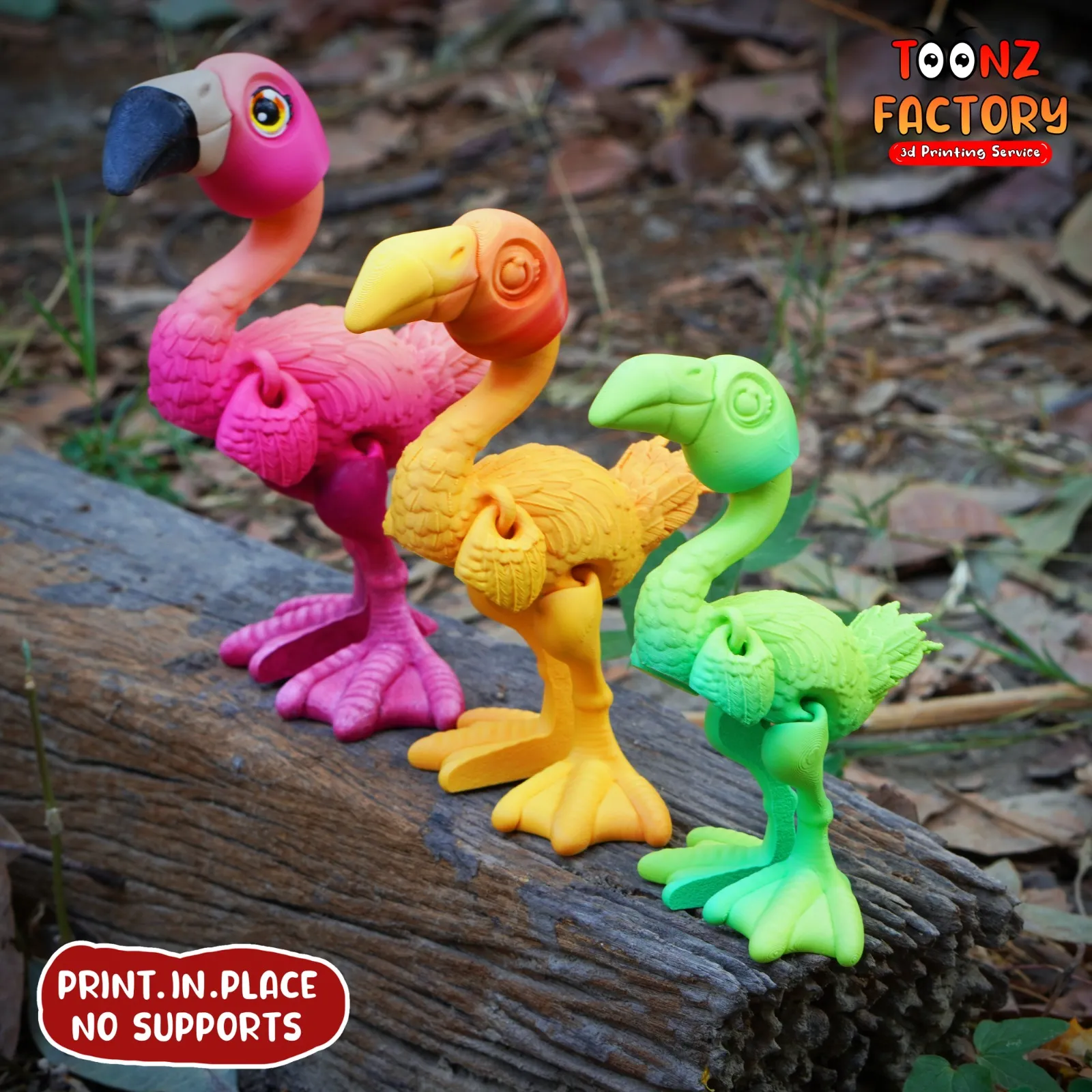 PRINT IN PLACE CUTE FLEXI FLAMINGO
