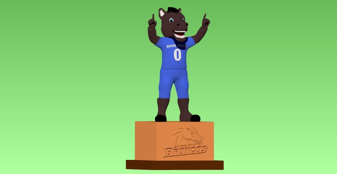 NCAA - BOISE STATE BRONCOS FOOTBALL MASCOT STATUE - 3D PRINT