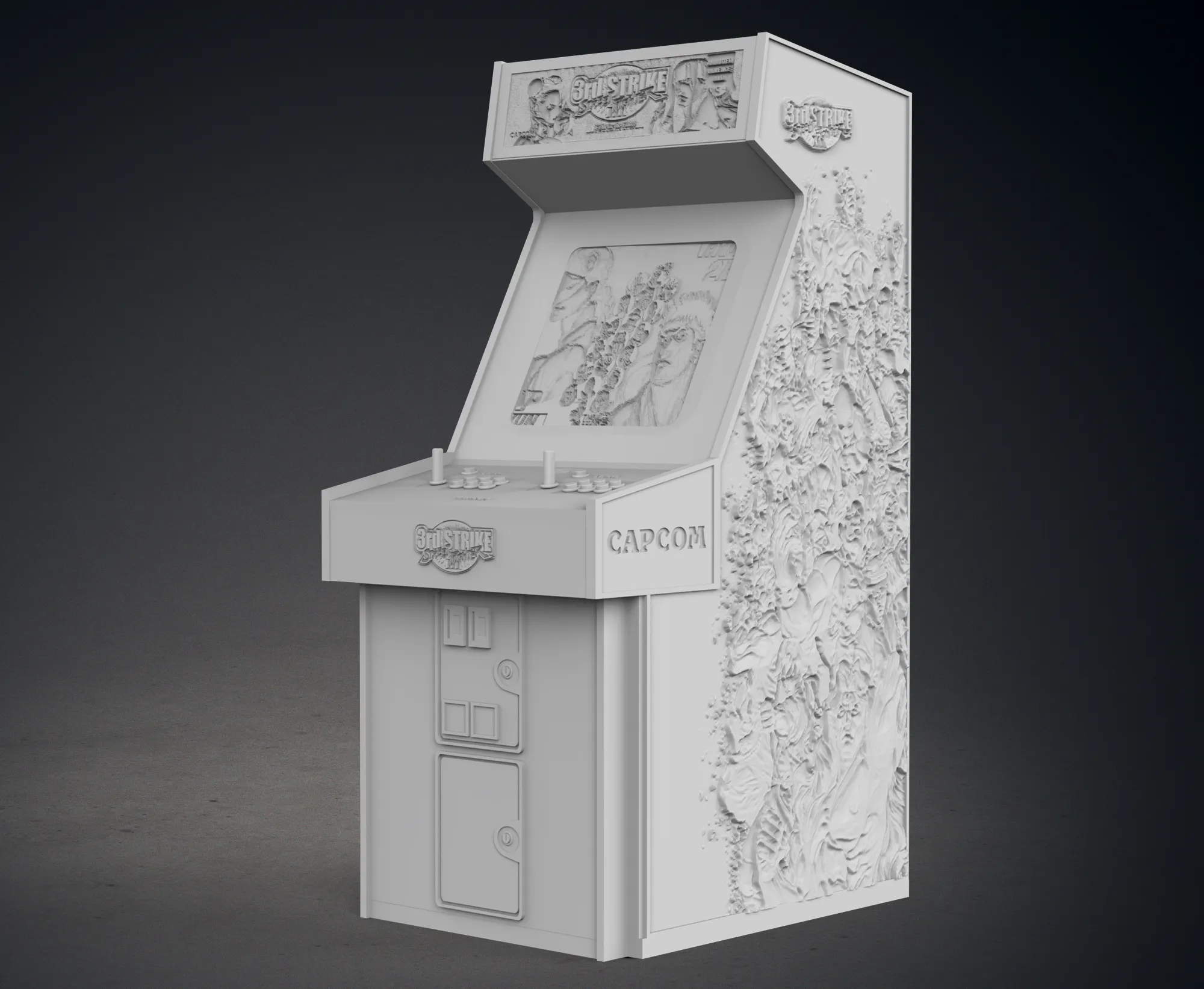 Street Fighter 3rd Strike Arcade Cabinet with Lithophane