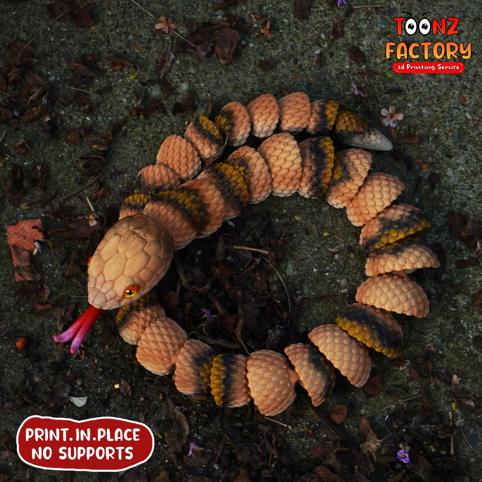 PRINT IN PLACE FLEXI COPPERHEAD SNAKE