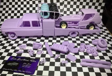 Vintage Transporter truck for Race car Scale 1:25-0