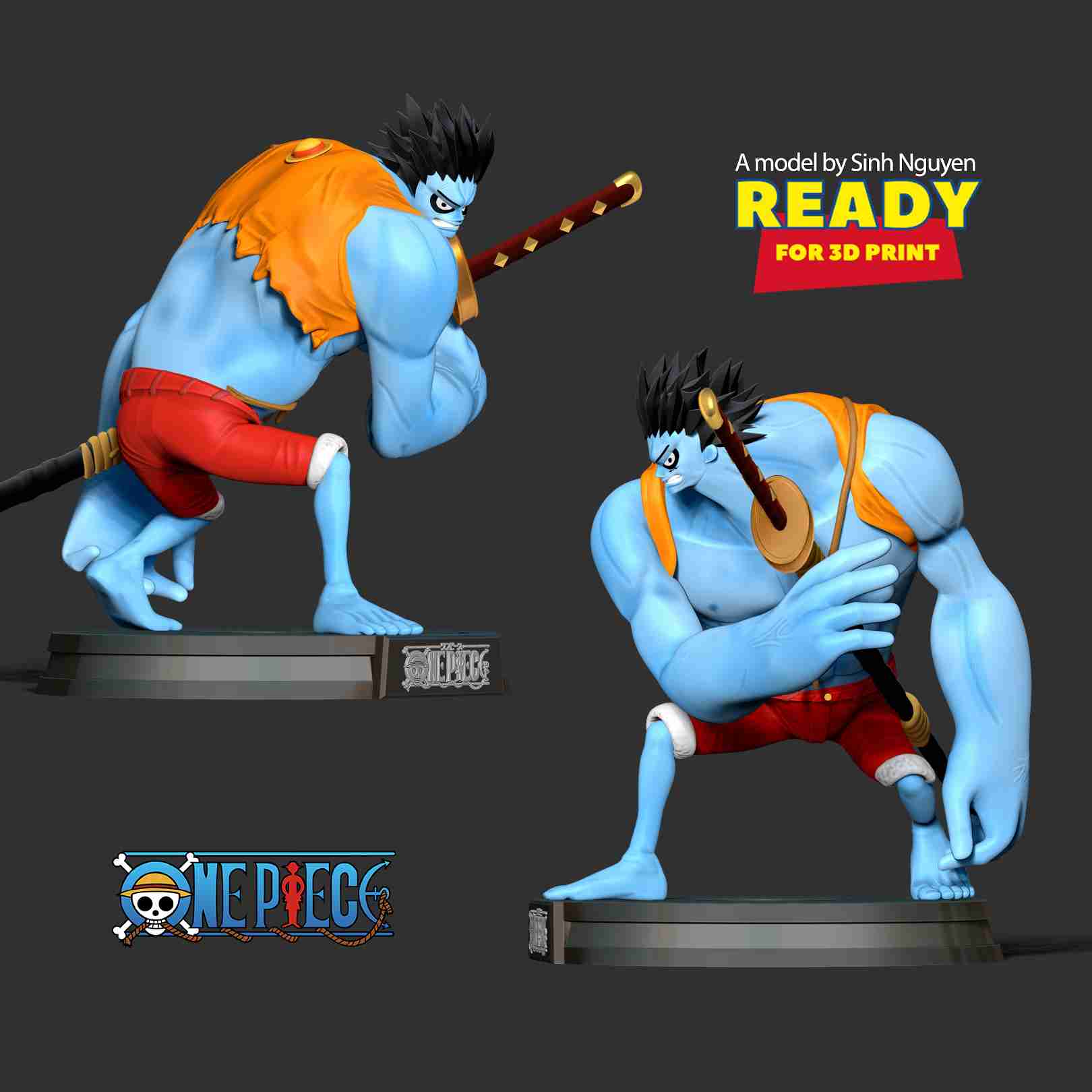 3D file NIGHTMARE LUFFY ONE PIECE - FUNKO POP TOYART 💬・3D