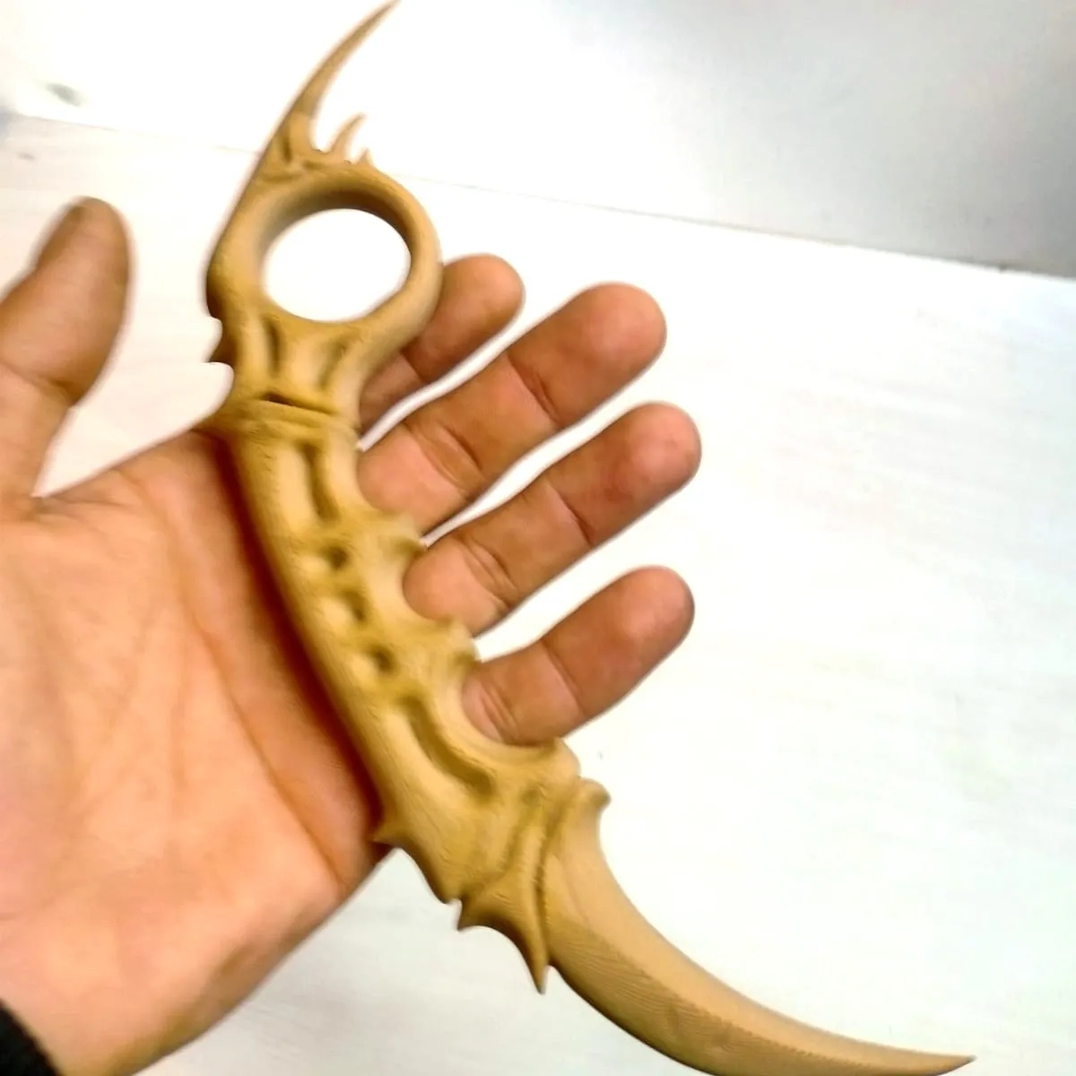 Daga Ritual Colmillo de Hueso STL/3MF – Cuchillo Fantasía-0