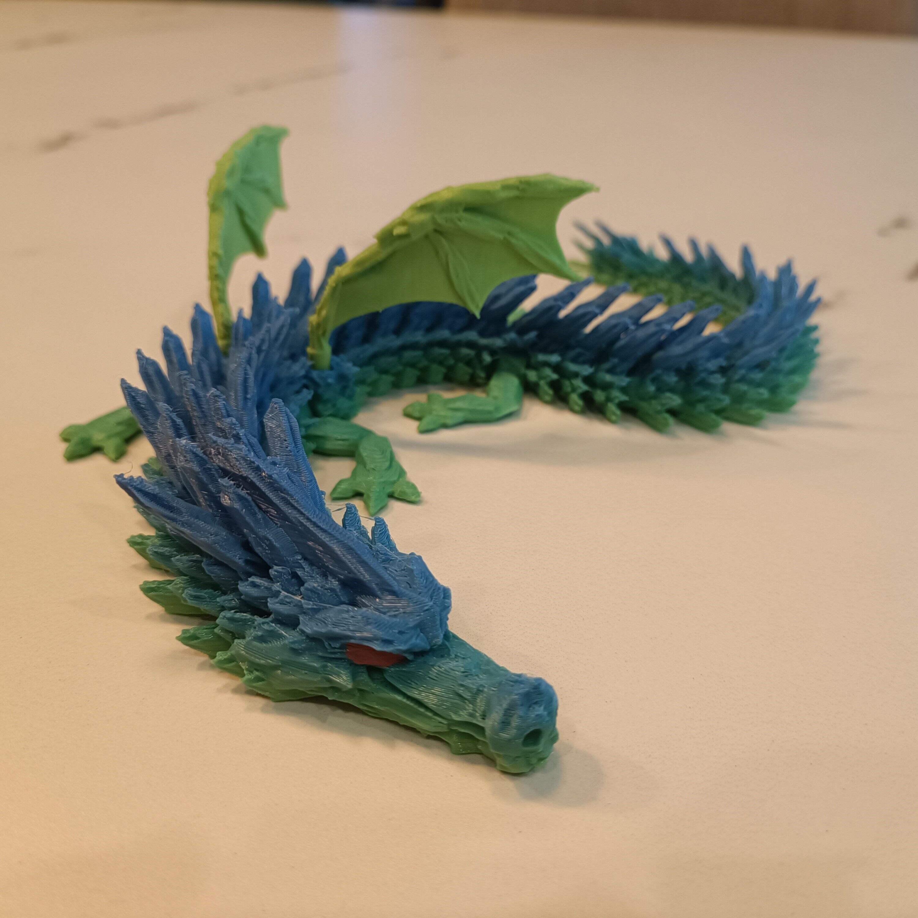 Realistic Winged Articulated Dragon 