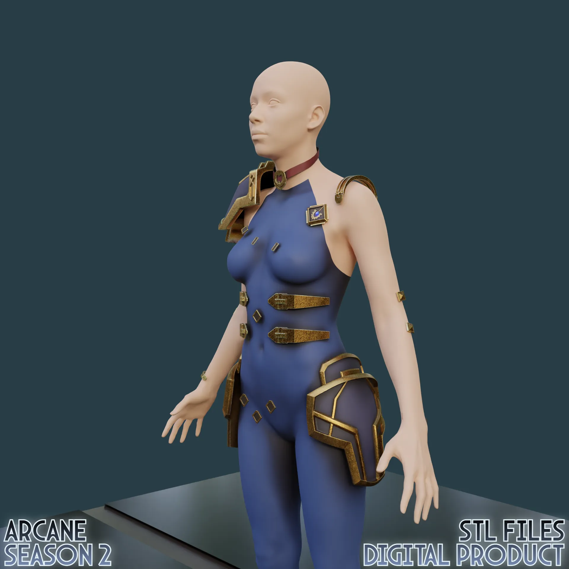 Caitlyn Kiramman Enforcer Armor Cosplay Outfit Arcane