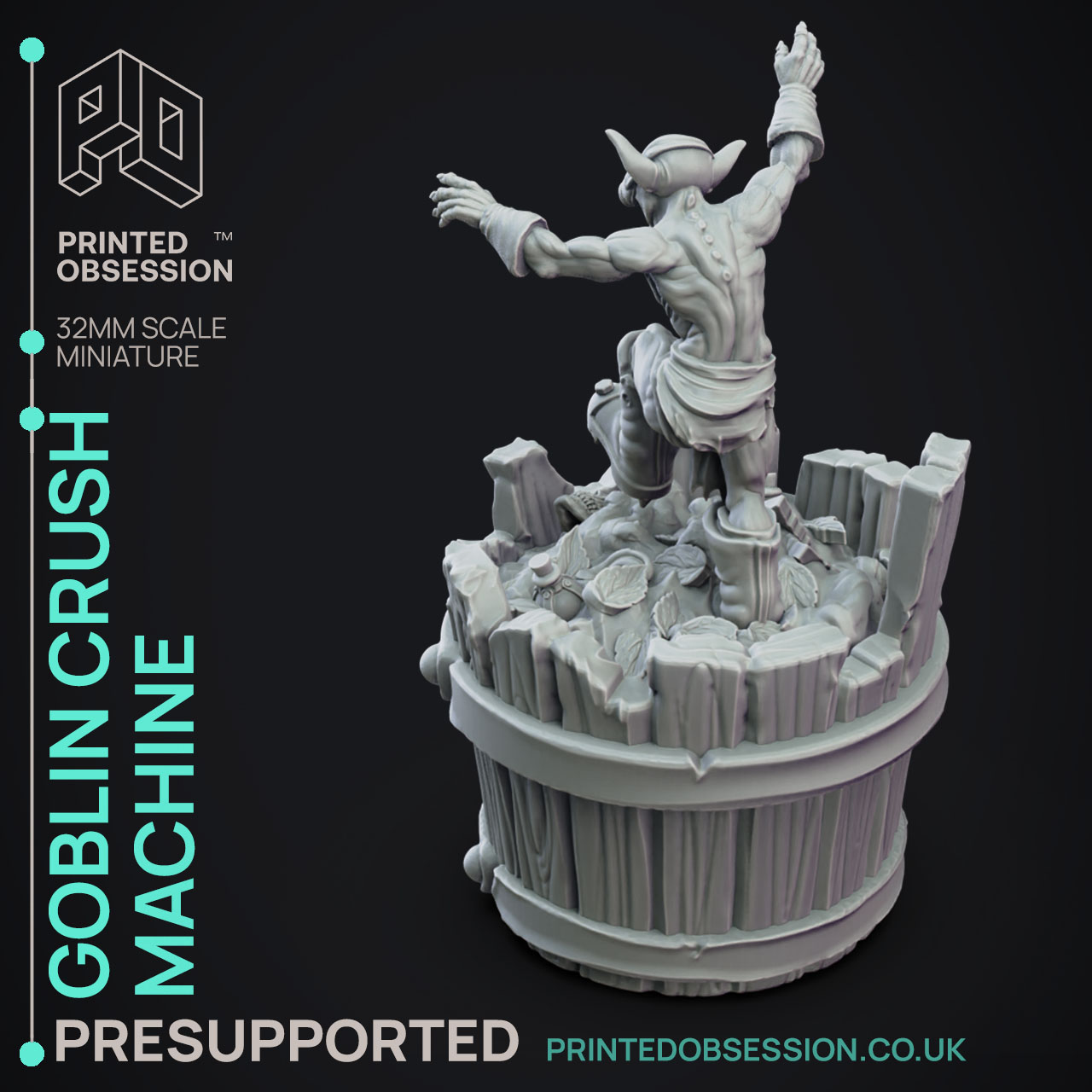 Crusher - Goblin Potion Brewers - PRESUPPORTED - 32mm Scale