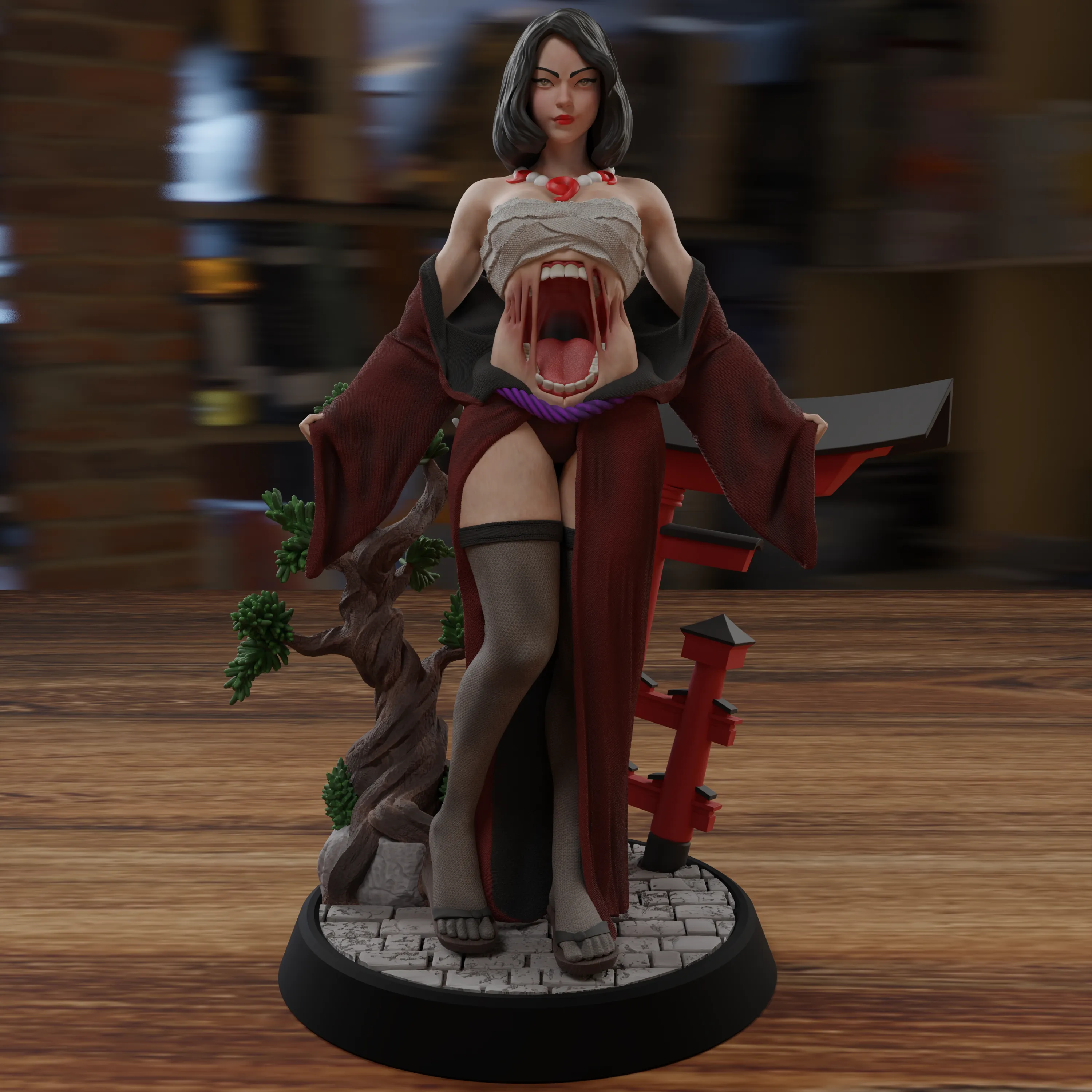 Futa Kuchi Onna - The Japanese Monster Woman - Tabletop mini