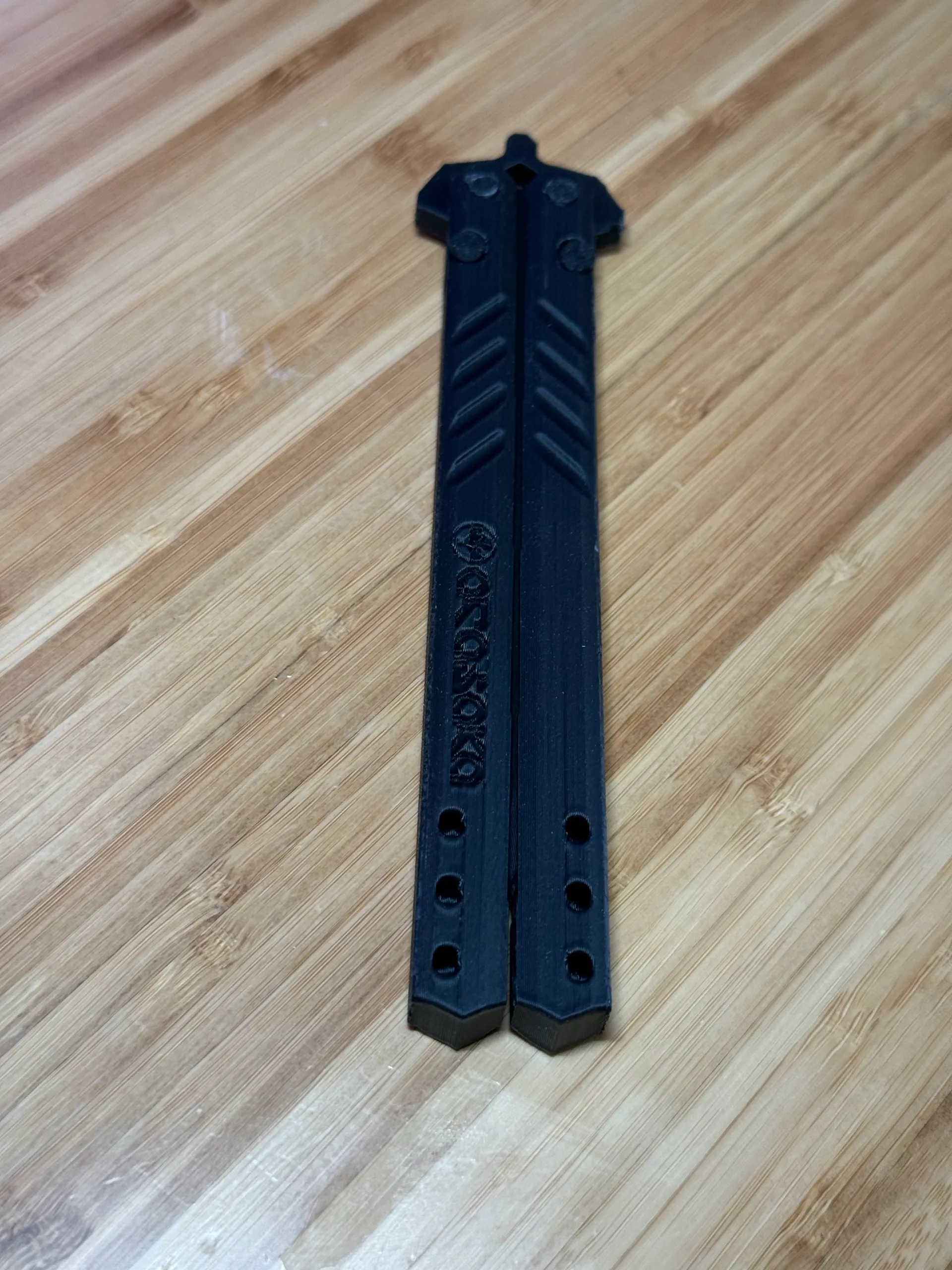 100% 3D printer Butterfly knife Fidget toy-5