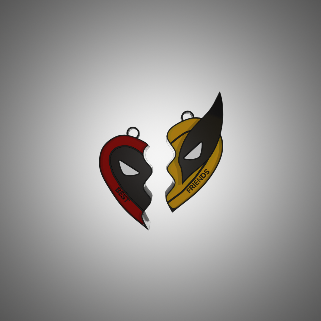 Portachiavi a cuore Deadpool 3