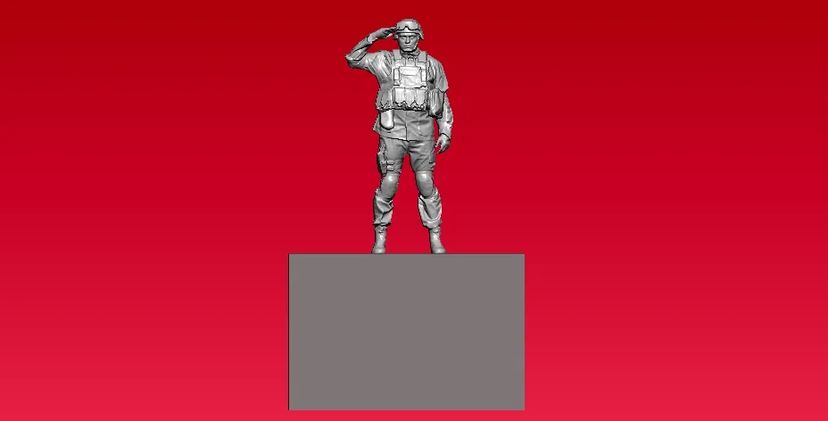 Mercenary - Military statue - 3D print
