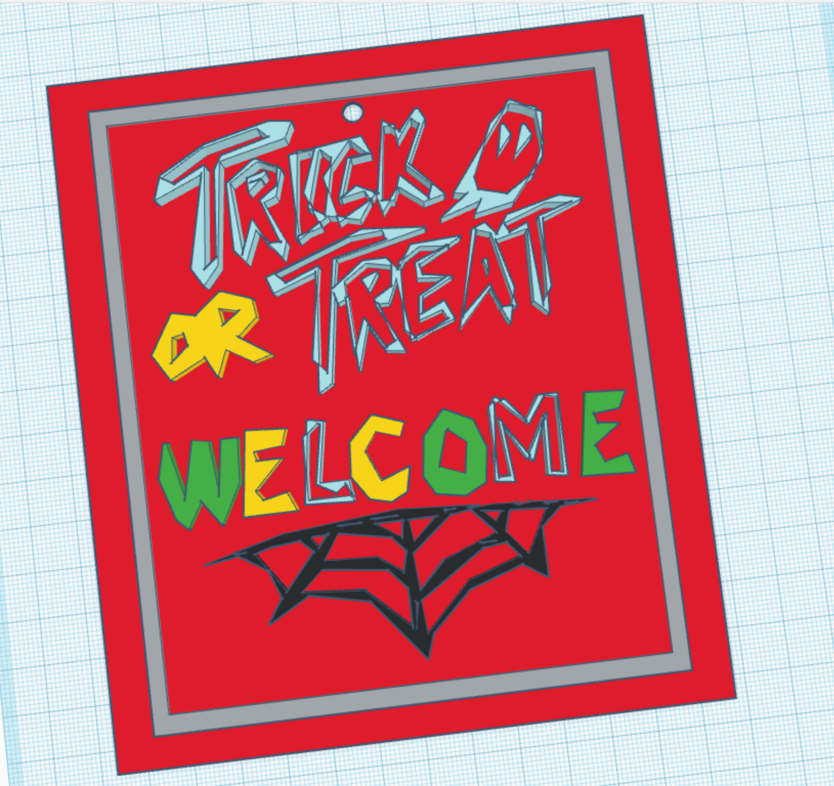 Trick Or Treat 3D Sign