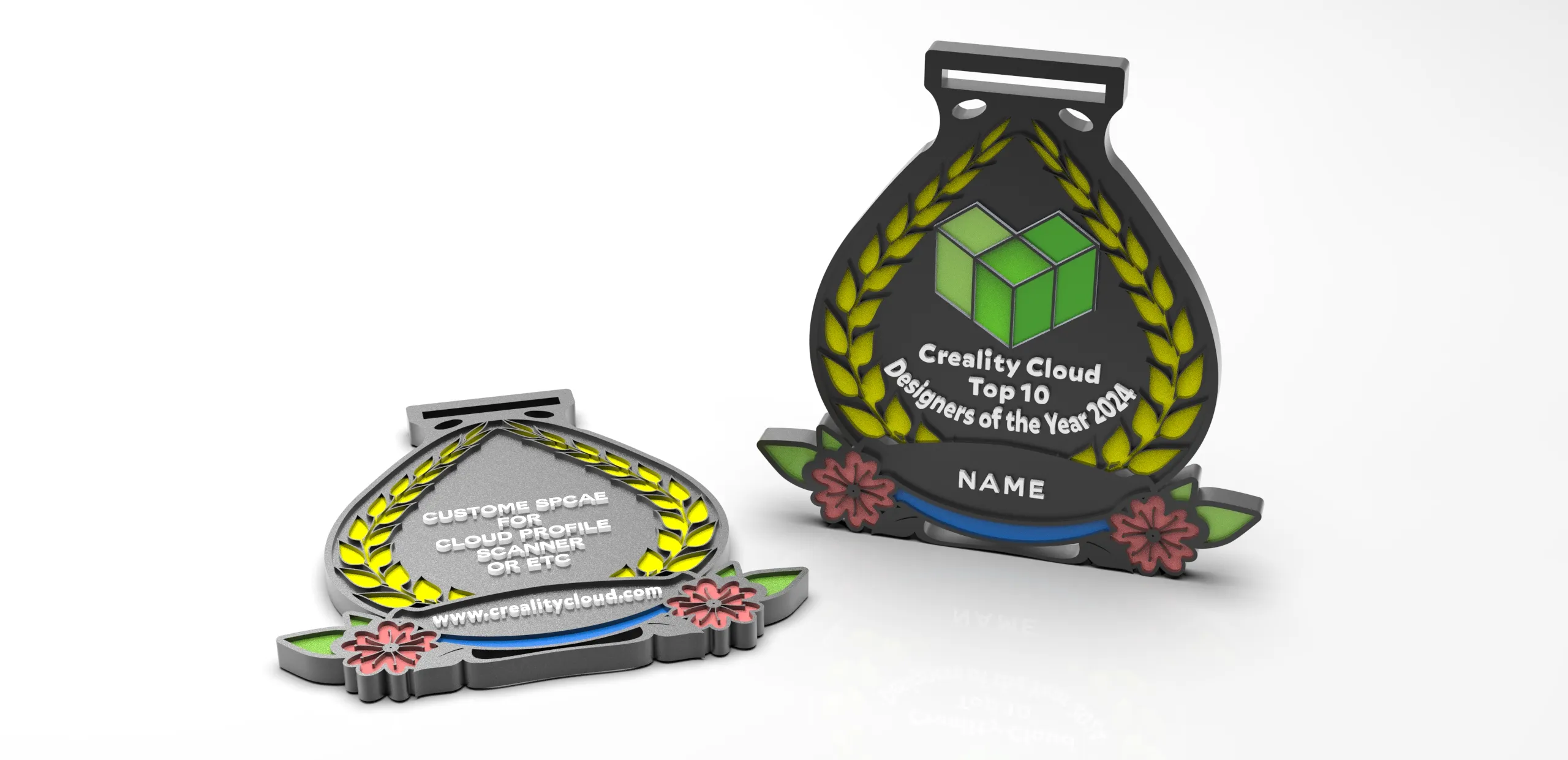Creality Cloud Top 10 Designers of the Year 2024 Metal Medal