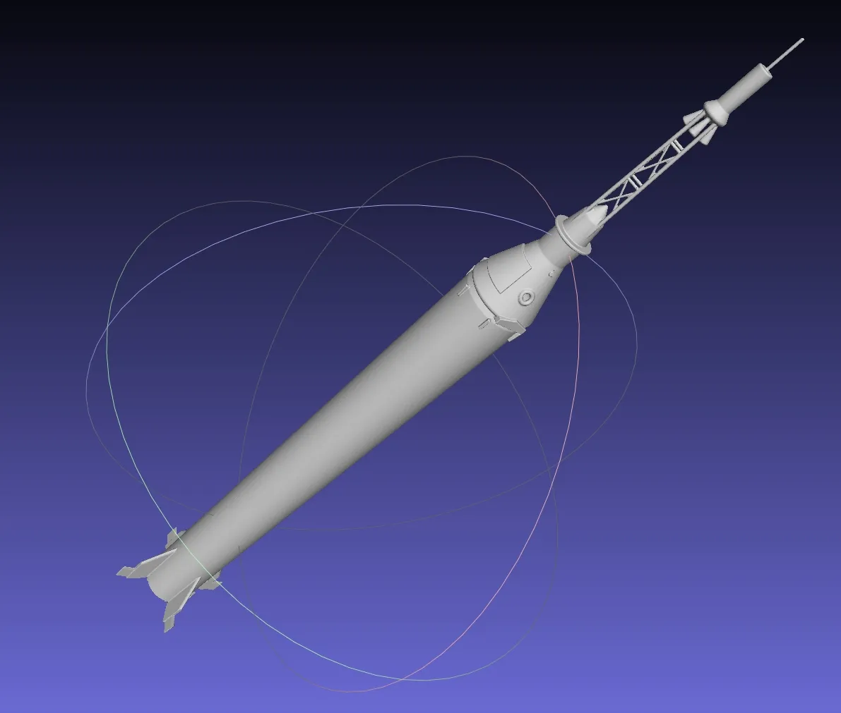 Vehicles &amp; Machinery STL Download - Mercury-Redstone Rocket Printable ...