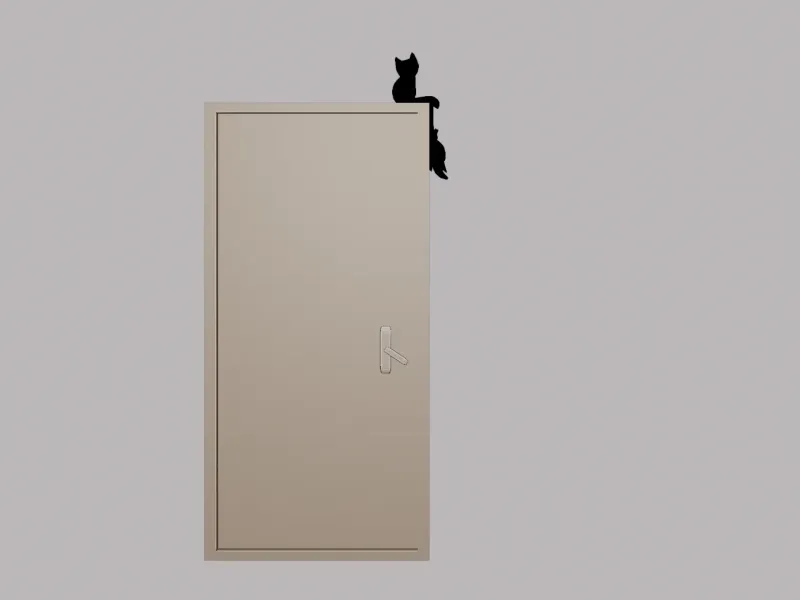 halloween cat - door corners