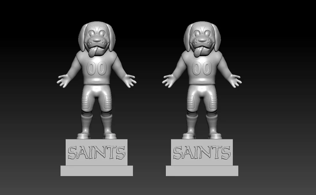 NFL - New Orleans Saints Mascot Gumbo Statue - 3d print