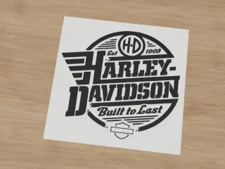 Harley-Davidson built-to-last badge design