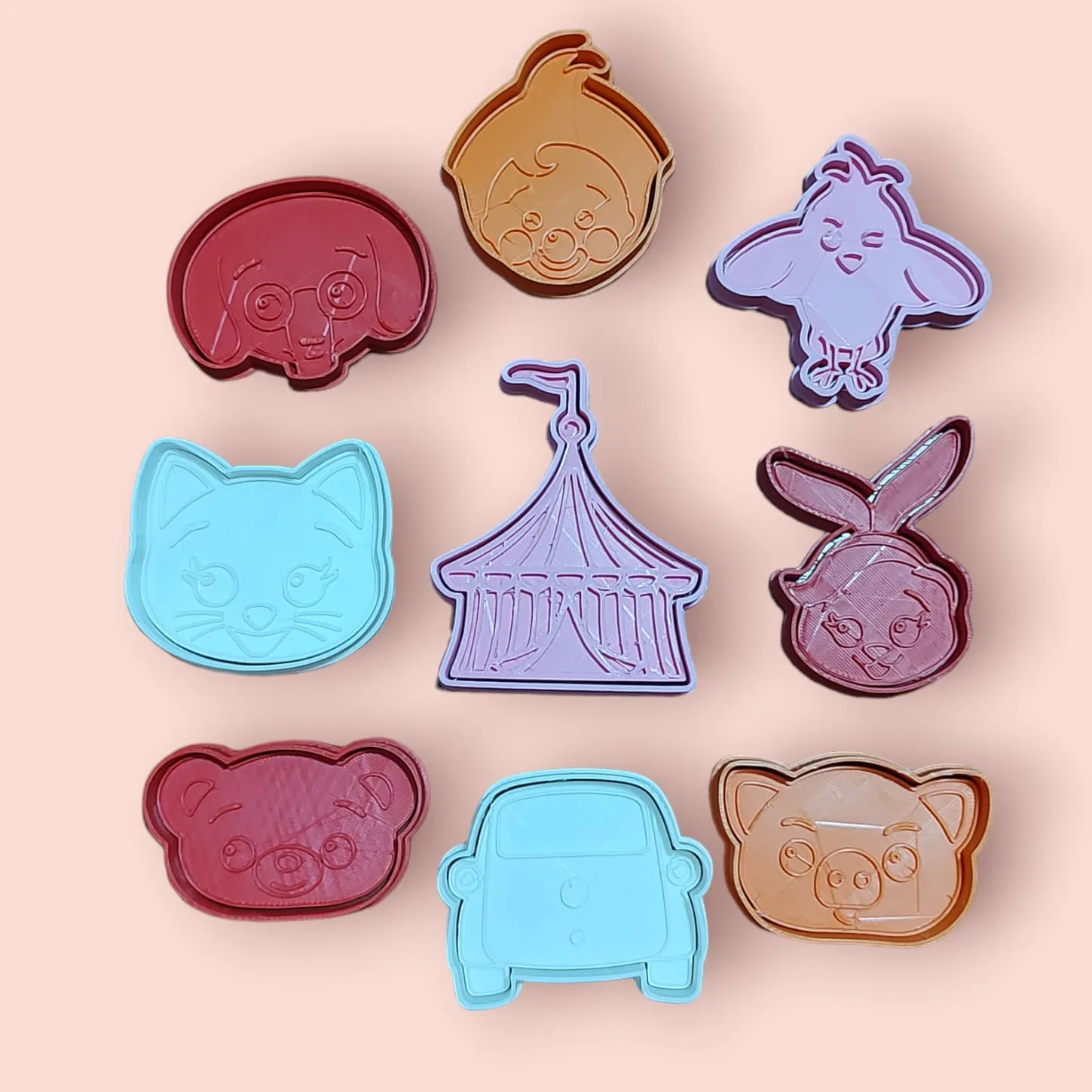 CORTANTES + ESTAMPAS EL PAYASO PLIM PLIM / CUTTERS + STAMPS