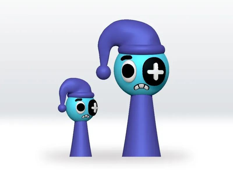 Astro Sprunki STL 3D Model Dandys World Character Fanart