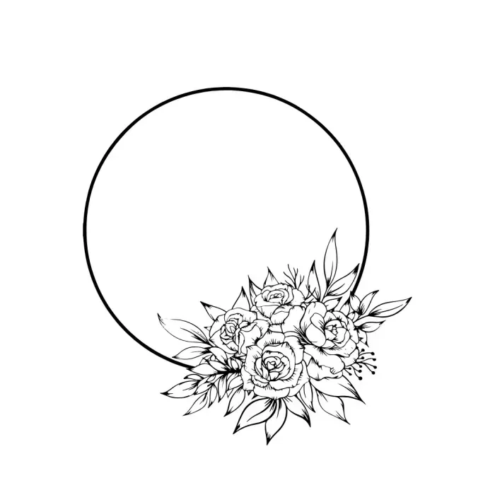 Flower Photo Frame Wall Art