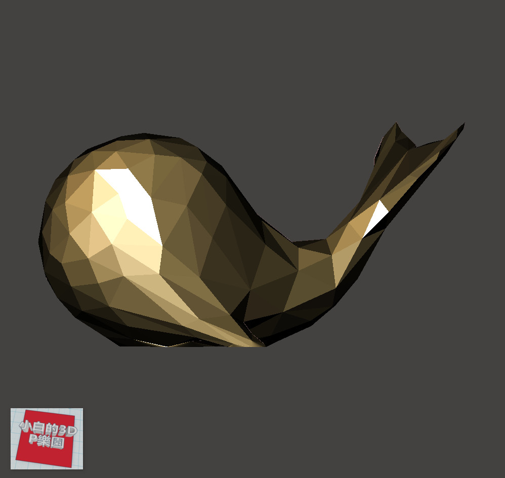 Low-Poly 3D Model - whale 低面數-鯨魚