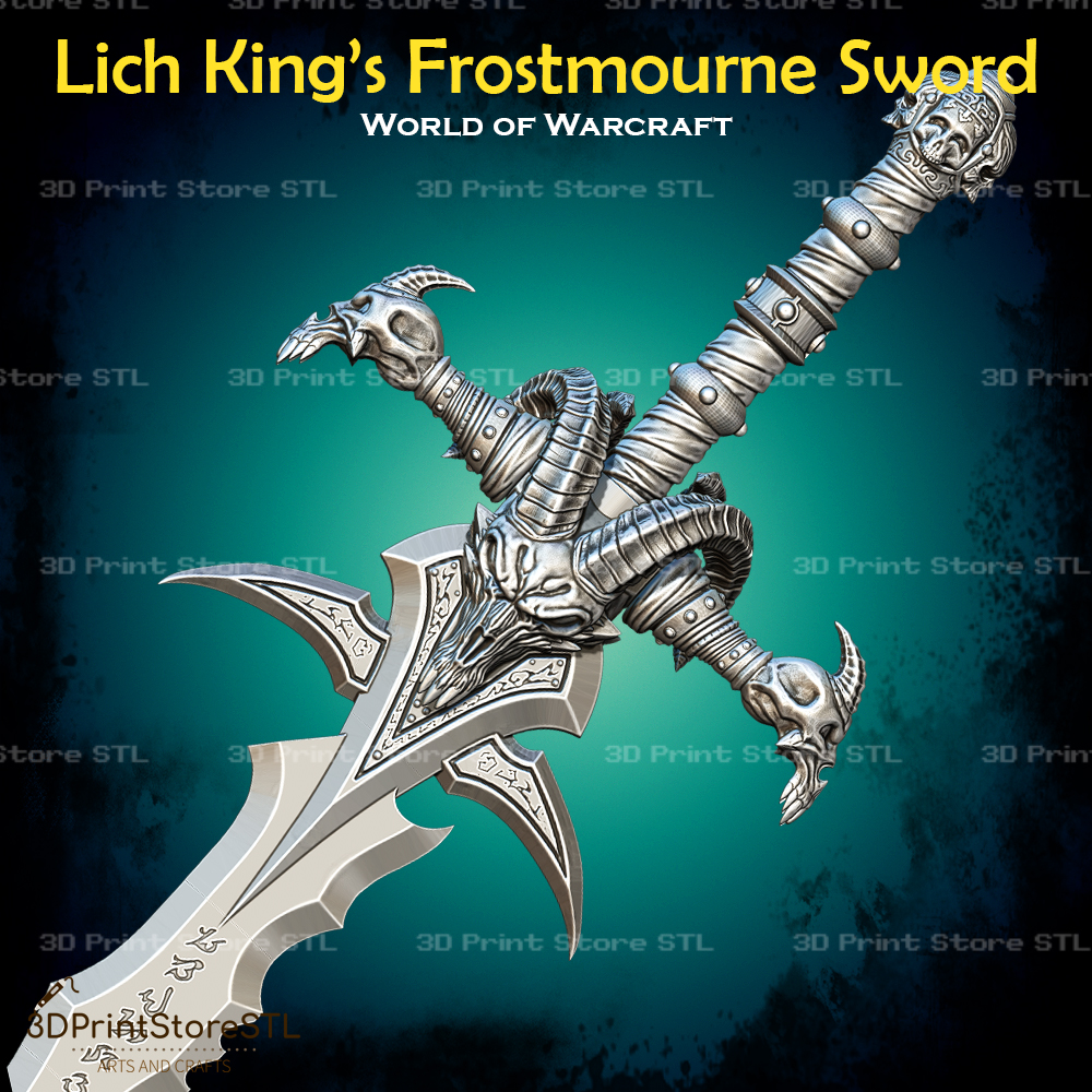 Lich King Frostmourne Cosplay World Of Warcraft - STL File | 3D models ...