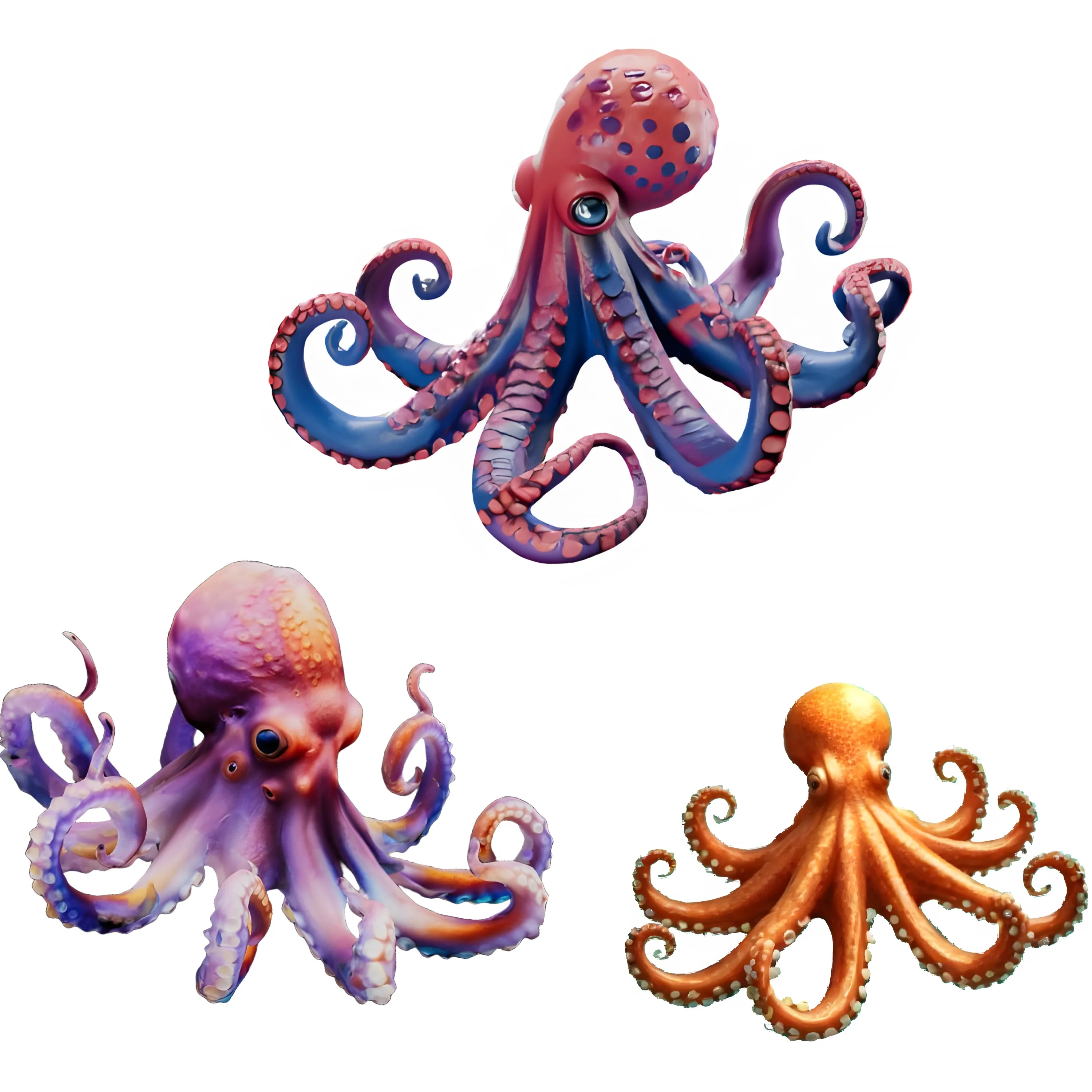 Chromatic Octopus Collection - Marine Art Series