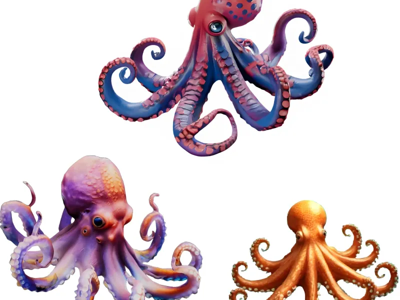 Chromatic Octopus Collection - Marine Art Series