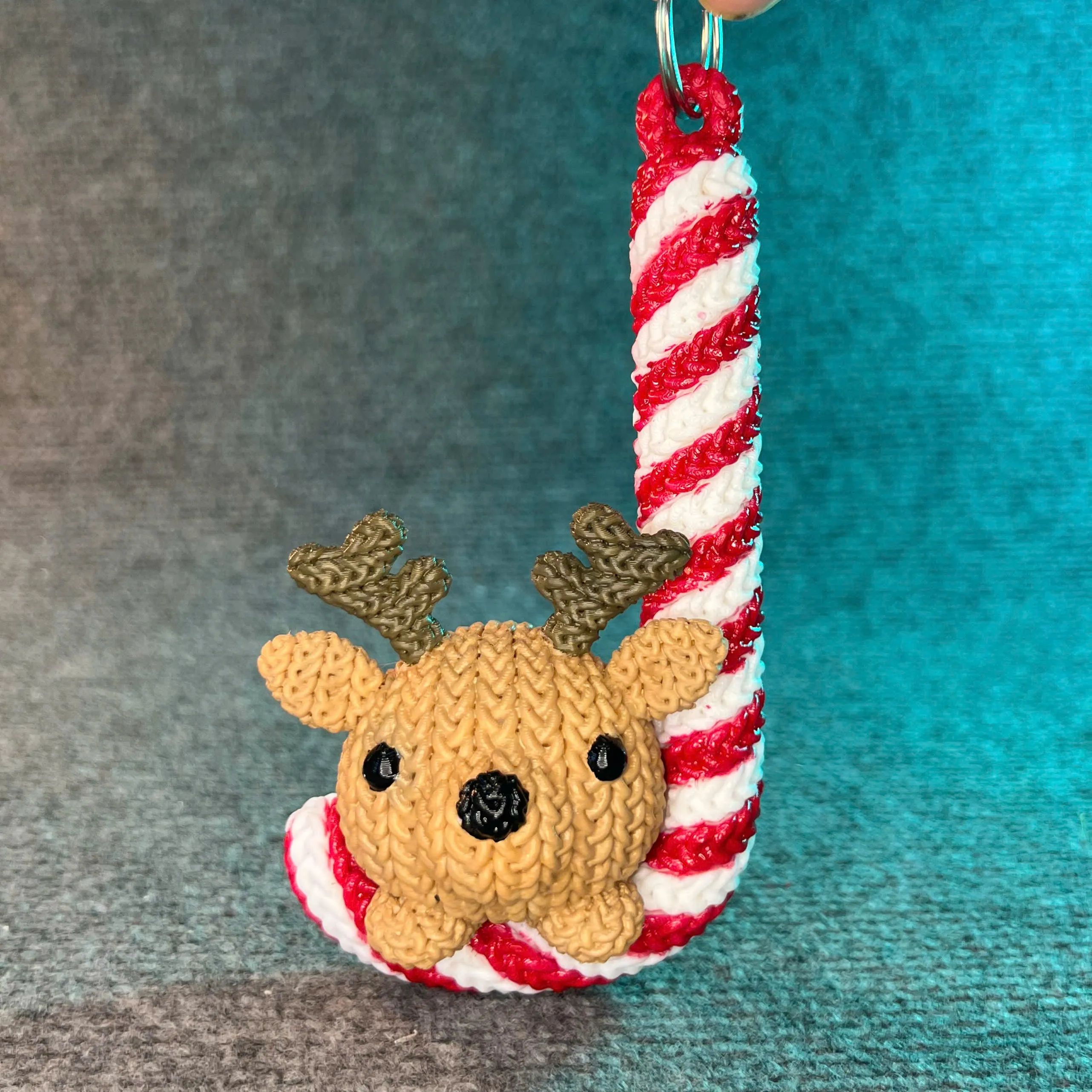 Deer and Candy Crochet - Knitted - Christmas Tree Decor