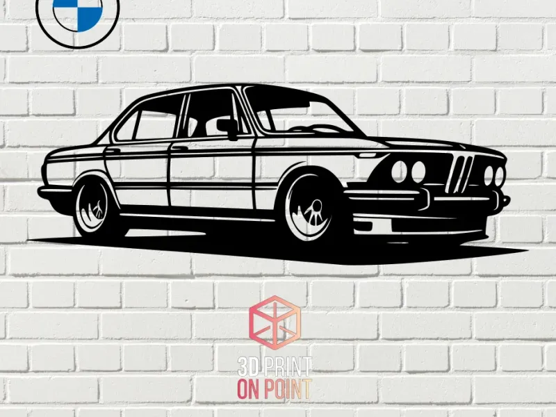 BMW E30 VINTAGE - 2D MUUR KUNST