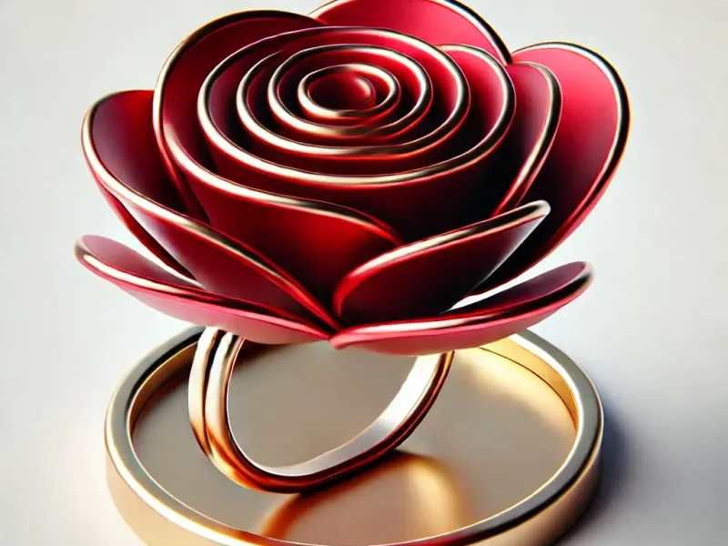 Rose Shaped Ring Holder