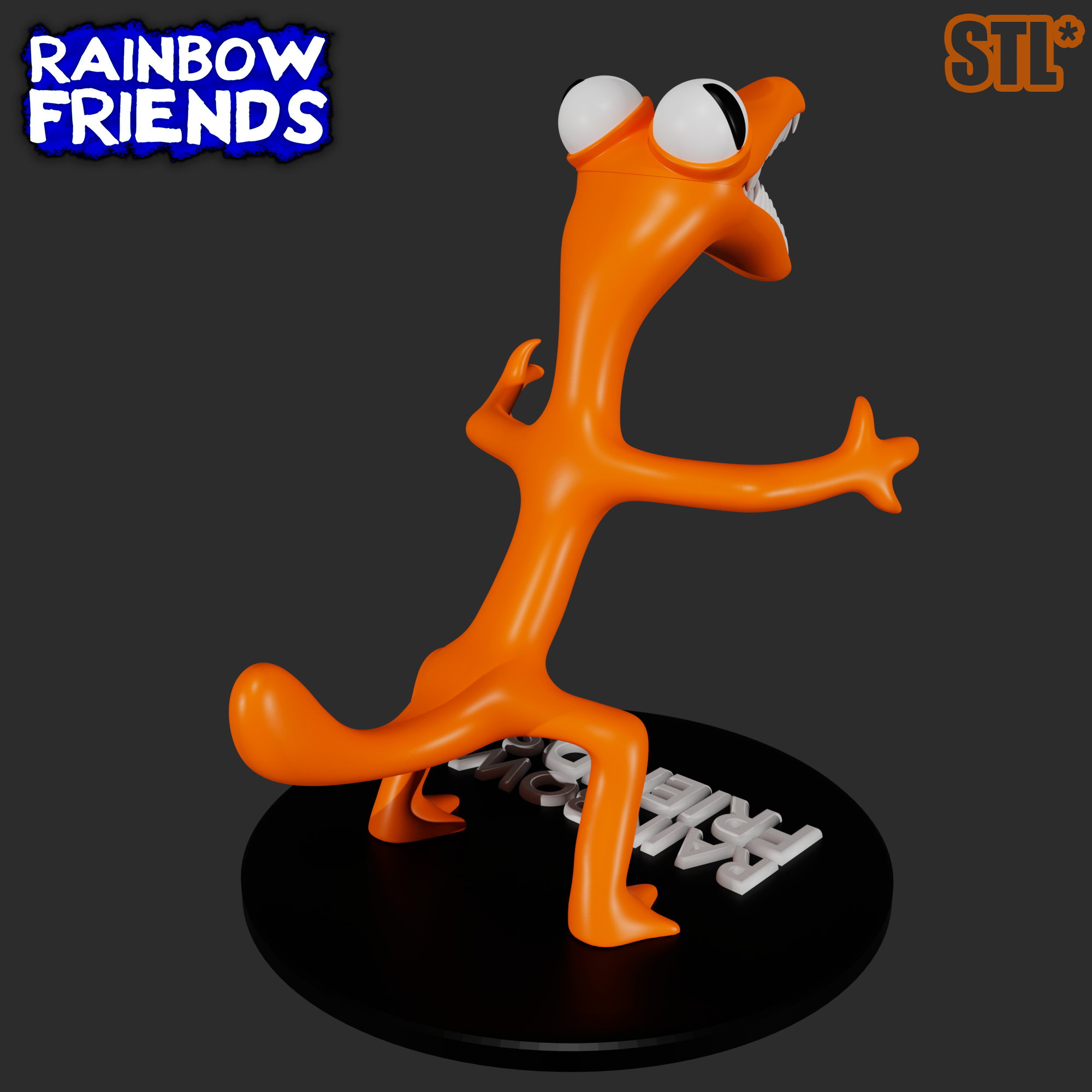 Orange from rainbow friends (rigged) - Download Free 3D model by