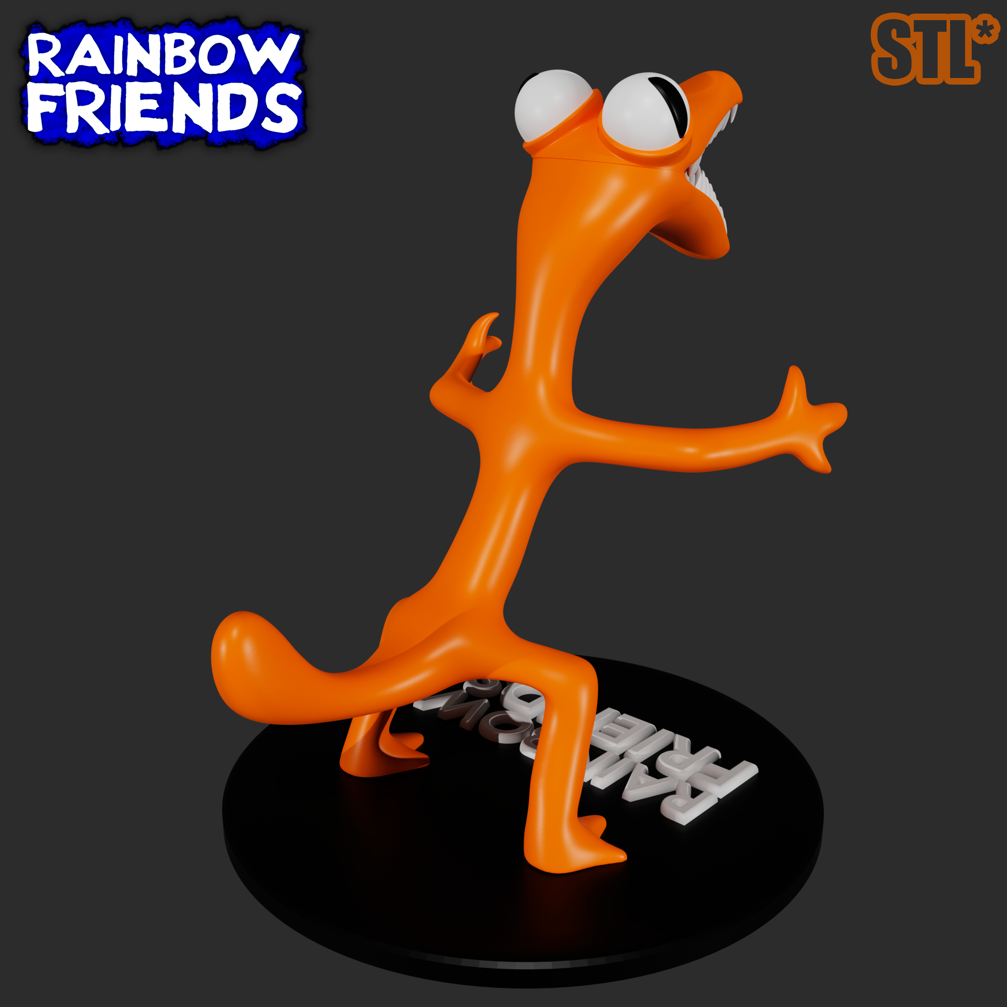 ORANGE FROM RAINBOW FRIENDS ROBLOX, 3D FAN ART