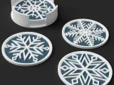 Snowflake Coasters by Polymeria-1