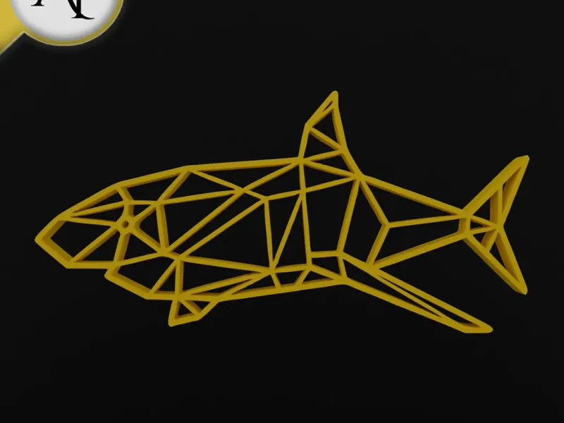 Shark - Geometric - 2D Wall Art Decor