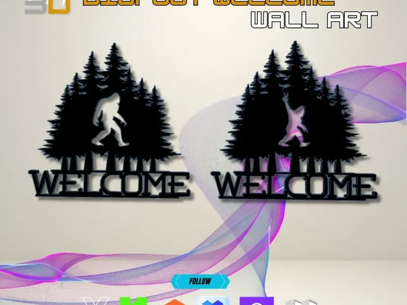 Welcome to Bigfoot Country Wall-Art Signs - Version 2
